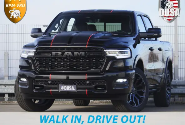 | 1500 | Limited | Night | 3.0L Twin-Turbo I6 | High Output | BPM-VRIJ Passenger Display | 14,4 Touch Screen | RAMBOX Getoonde accessoires zijn verkrijgbaar tegen meerprijs