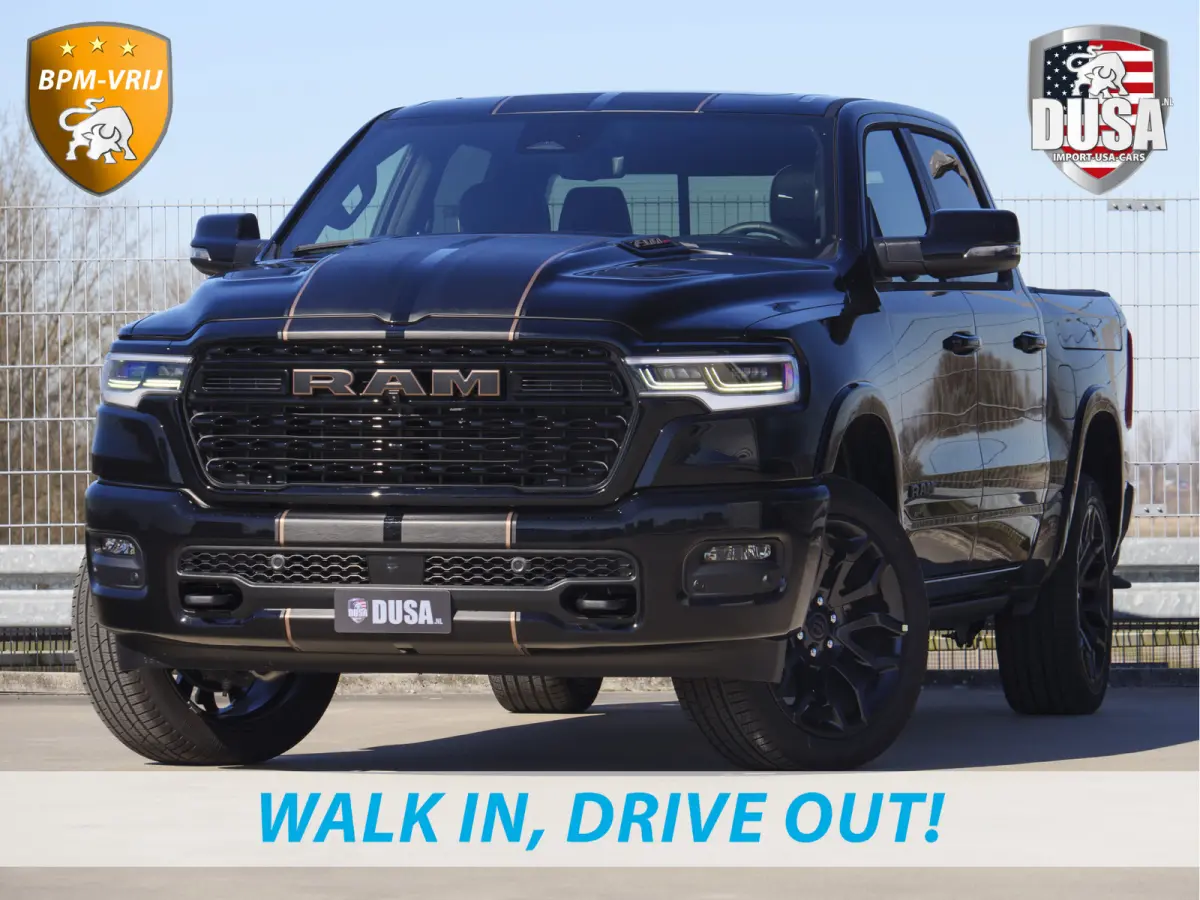 | 1500 | Limited | Night | 3.0L Twin-Turbo I6 | High Output | BPM-VRIJ Passenger Display | 14,4 Touch Screen | RAMBOX Getoonde accessoires zijn verkrijgbaar tegen meerprijs