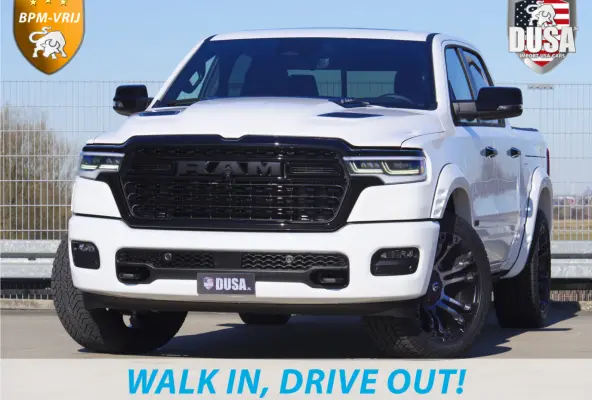 | 1500 | Limited | Night | 3.0L Twin-Turbo I6 | High Output | BPM-VRIJ Passenger Display | 14,4 Touch Screen | Harman Kardon | RAMBOX Getoonde accessoires zijn verkrijgbaar tegen meerprijs
