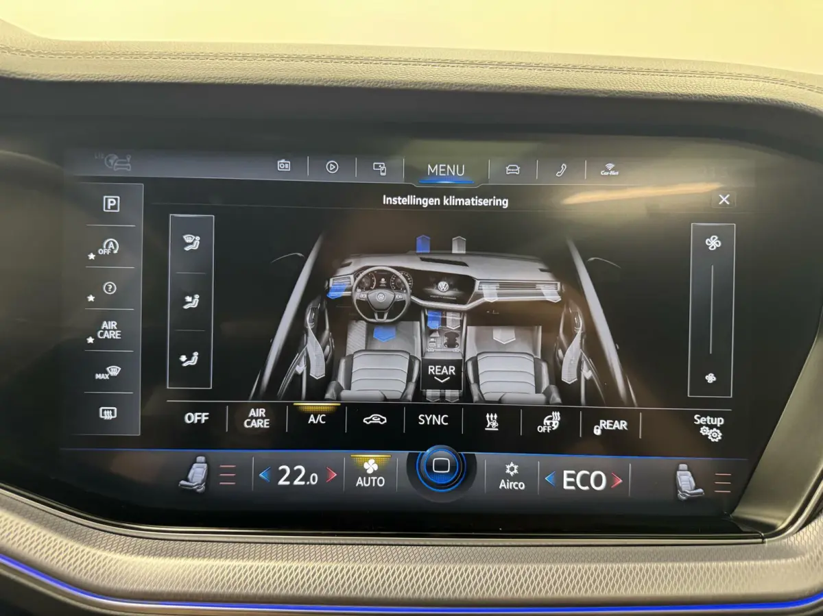 3.0 TSi DSG R-Line 4Motion Navigatie-Pano-Elektr.Trekhaak-Achterasbesturing-Adapt.Cr.Contr-Carplay-Clima-Camera-Stoel/Stuurverwarming-Luchtvering-Headup