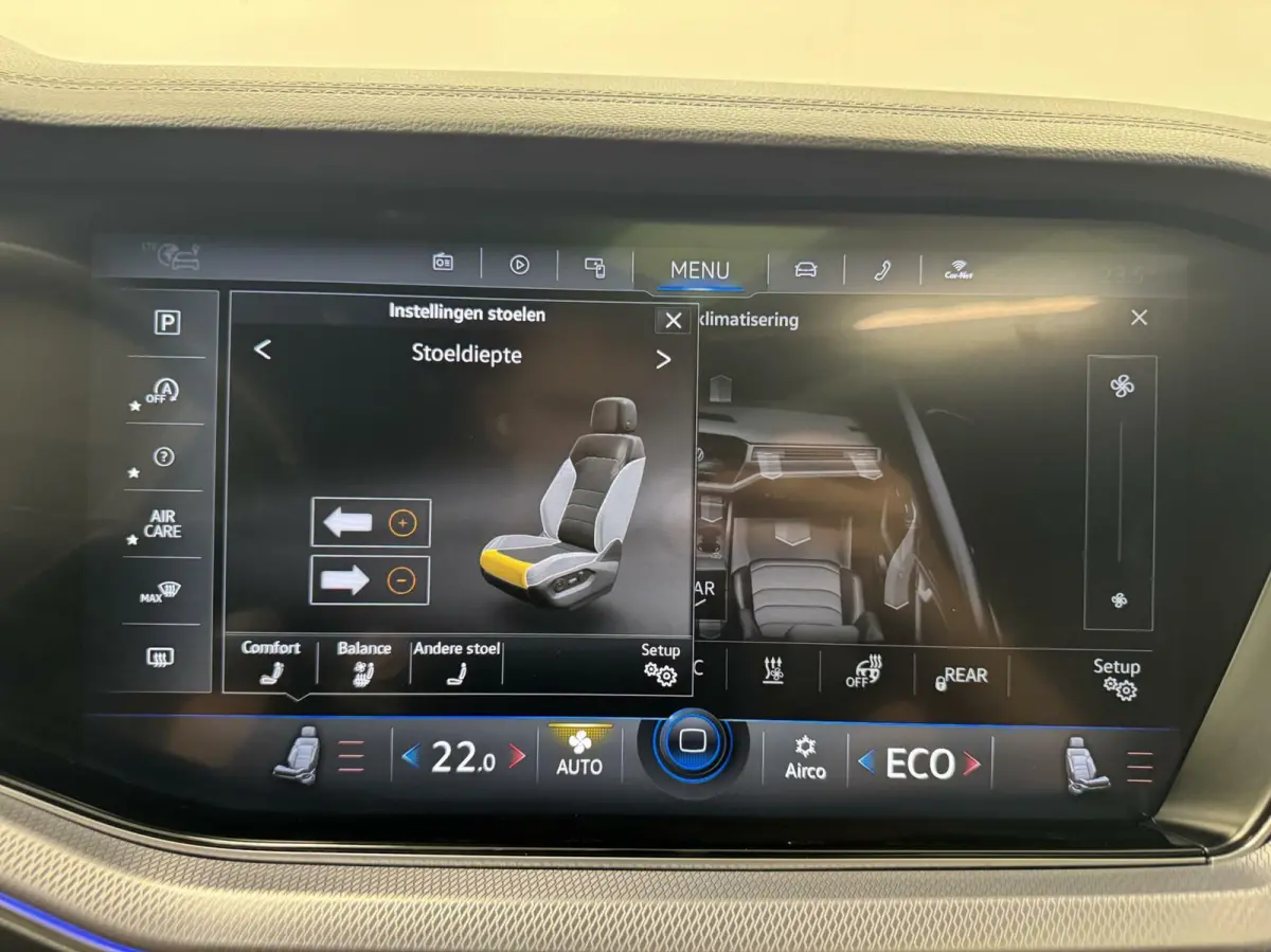 3.0 TSi DSG R-Line 4Motion Navigatie-Pano-Elektr.Trekhaak-Achterasbesturing-Adapt.Cr.Contr-Carplay-Clima-Camera-Stoel/Stuurverwarming-Luchtvering-Headup