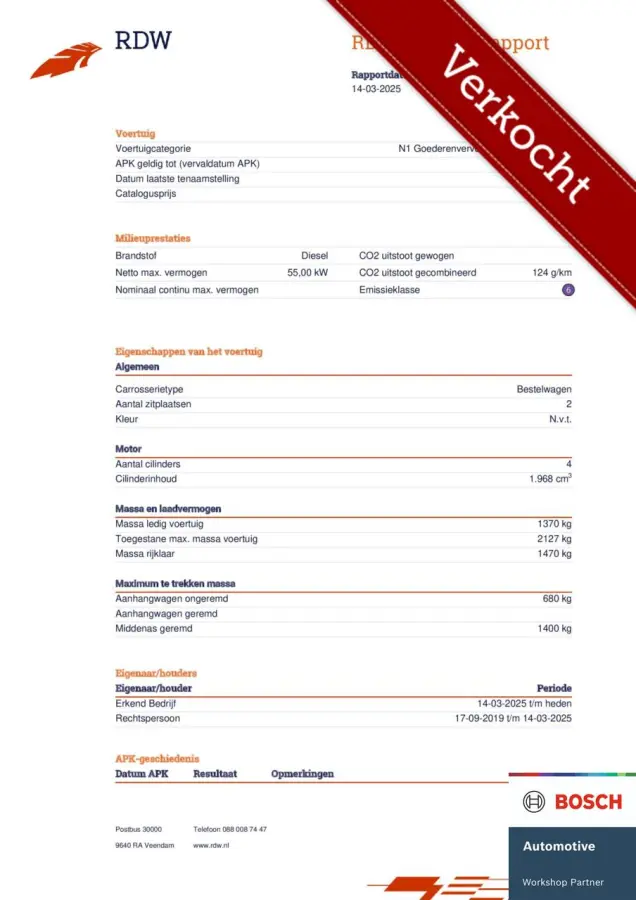 Bestel 2.0 TDI L1H1 BMT Comfortline