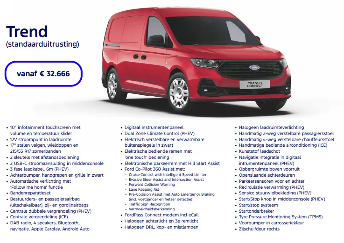 1.5 EcoBoost PHEV L2 Trend | Financial lease tegen 0,99% rente | Vanaf € 32.666 excl. BTW