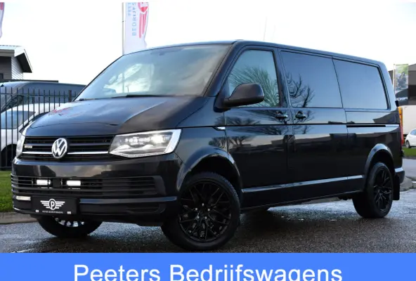 2.0 TDI L2H1 DC 4Motion Highline Black Edition Camera, Cruise, Automaat, Multimedia, 204Pk, 2 x schuifdeur, LED, Uniek!