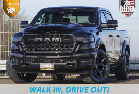 | 1500 | Limited | Night | 3.0L Twin-Turbo I6 | High Output | BPM-VRIJ Passenger Display | 14,4 Touch Screen | Harman Kardon | RAMBOX Getoonde accessoires zijn verkrijgbaar tegen meerprijs