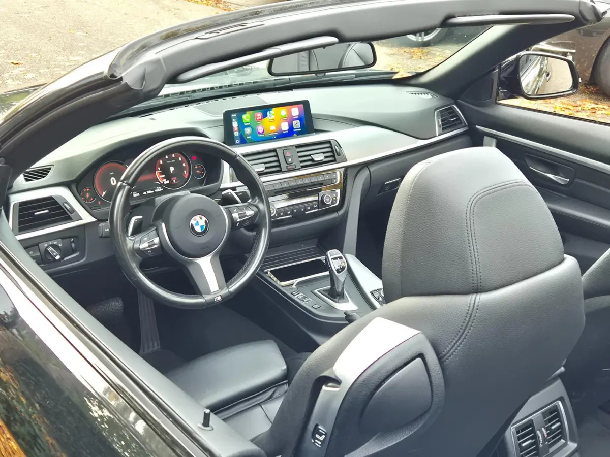 420i M Sport High Executive Cabrio Dig. Dash Apple CarPlay Elek.Stoelen Nbt Evo GR Navi Leder Zwart NAP