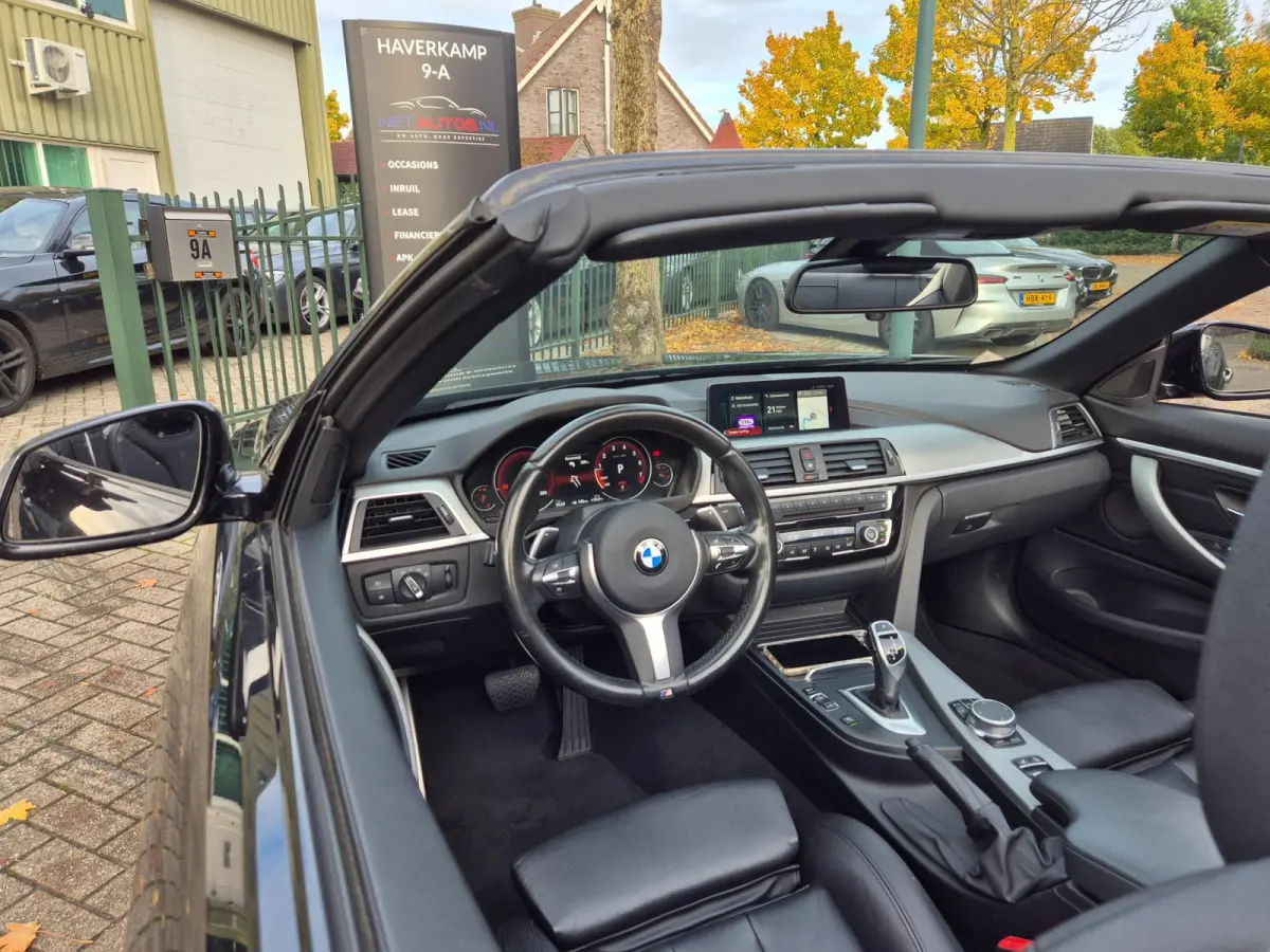 420i M Sport High Executive Cabrio Dig. Dash Apple CarPlay Elek.Stoelen Nbt Evo GR Navi Leder Zwart NAP