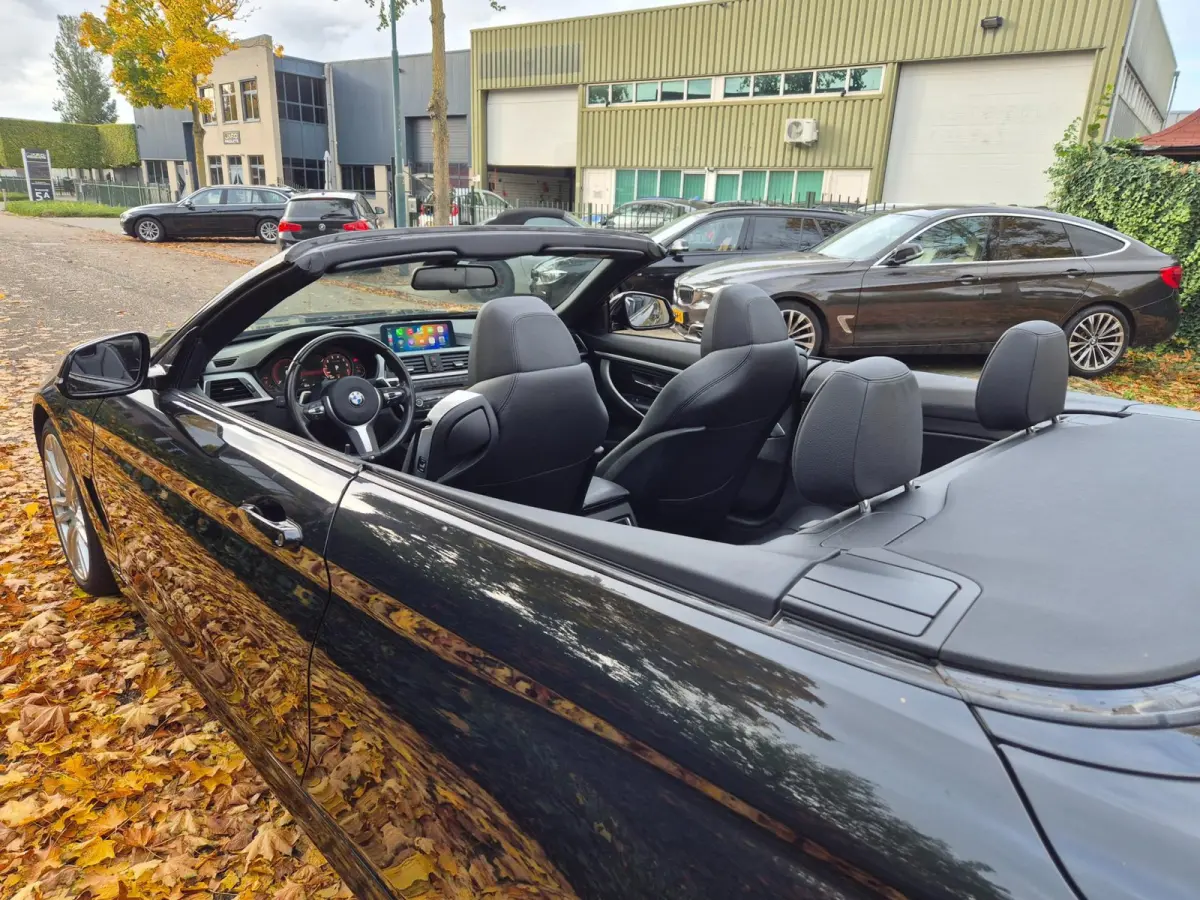 420i M Sport High Executive Cabrio Dig. Dash Apple CarPlay Elek.Stoelen Nbt Evo GR Navi Leder Zwart NAP