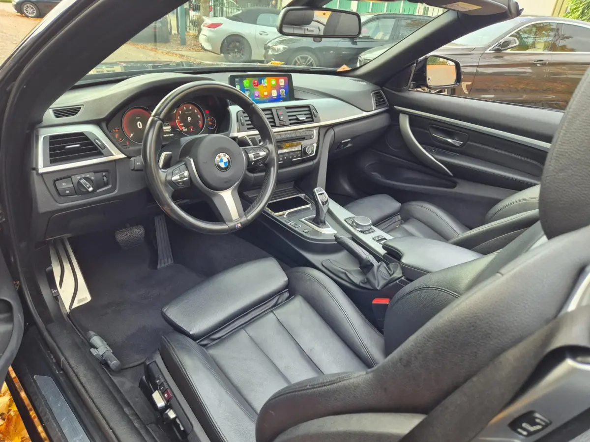 420i M Sport High Executive Cabrio Dig. Dash Apple CarPlay Elek.Stoelen Nbt Evo GR Navi Leder Zwart NAP