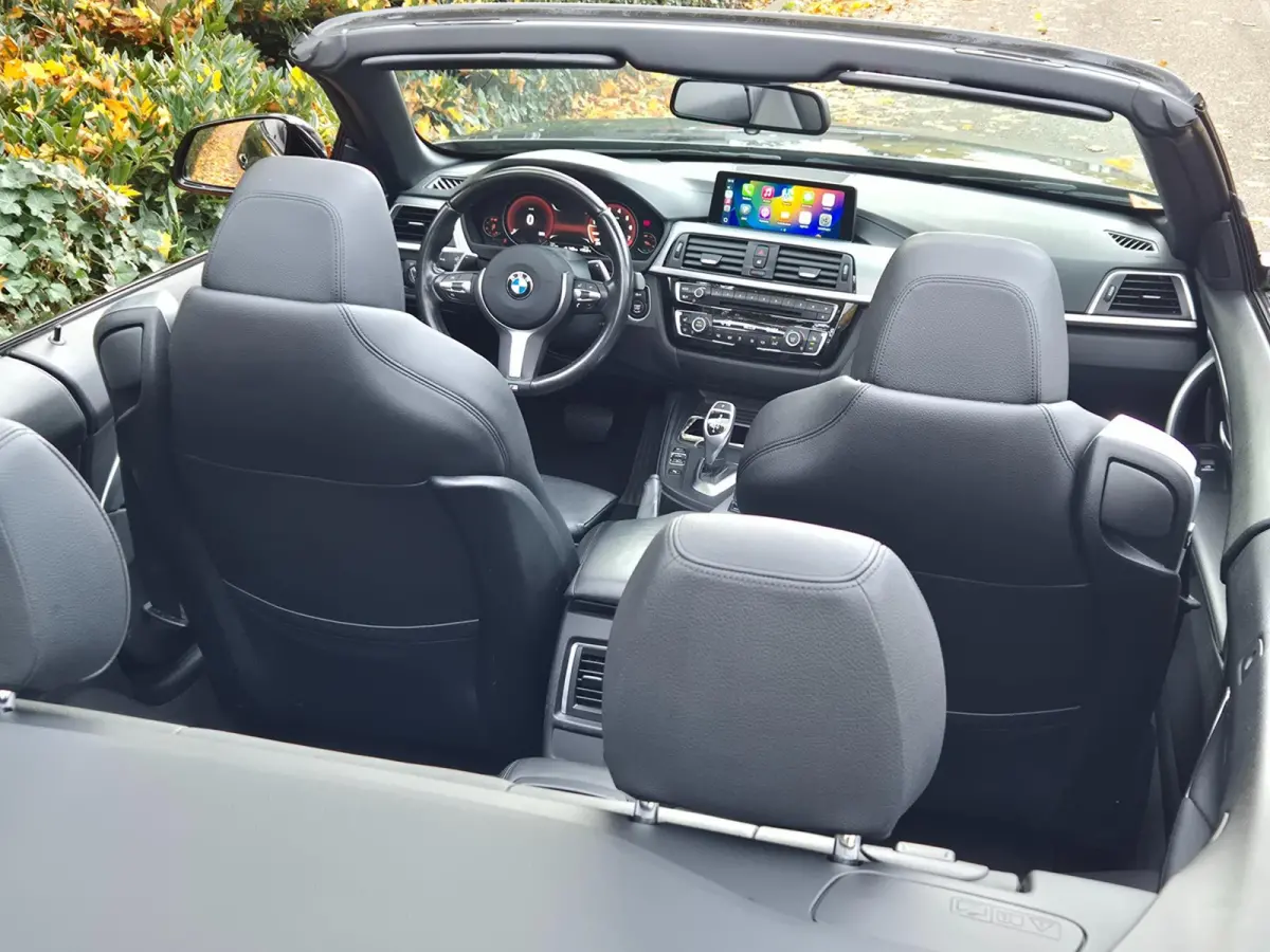 420i M Sport High Executive Cabrio Dig. Dash Apple CarPlay Elek.Stoelen Nbt Evo GR Navi Leder Zwart NAP