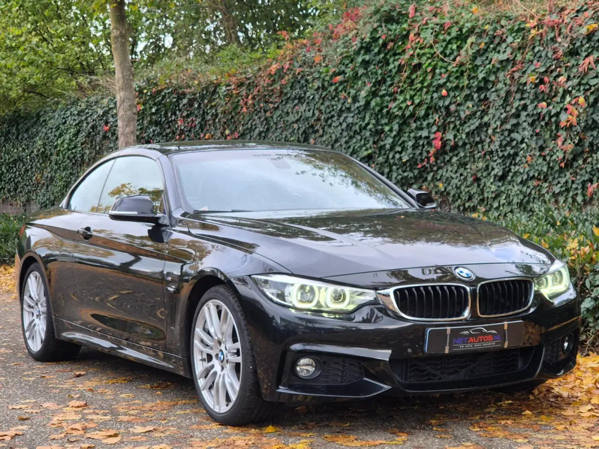 420i M Sport High Executive Cabrio Dig. Dash Apple CarPlay Elek.Stoelen Nbt Evo GR Navi Leder Zwart NAP