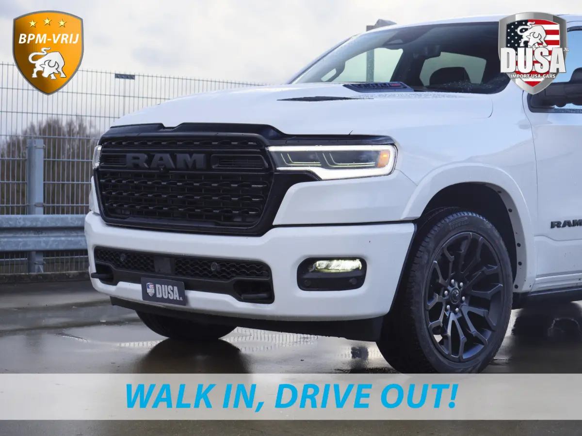 | 1500 | Limited | Night | 3.0L Twin-Turbo I6 | High Output | RAMBOX Massage stoelen | Passenger Display | RAMBOX Getoonde accessoires zijn verkrijgbaar tegen meerprijs