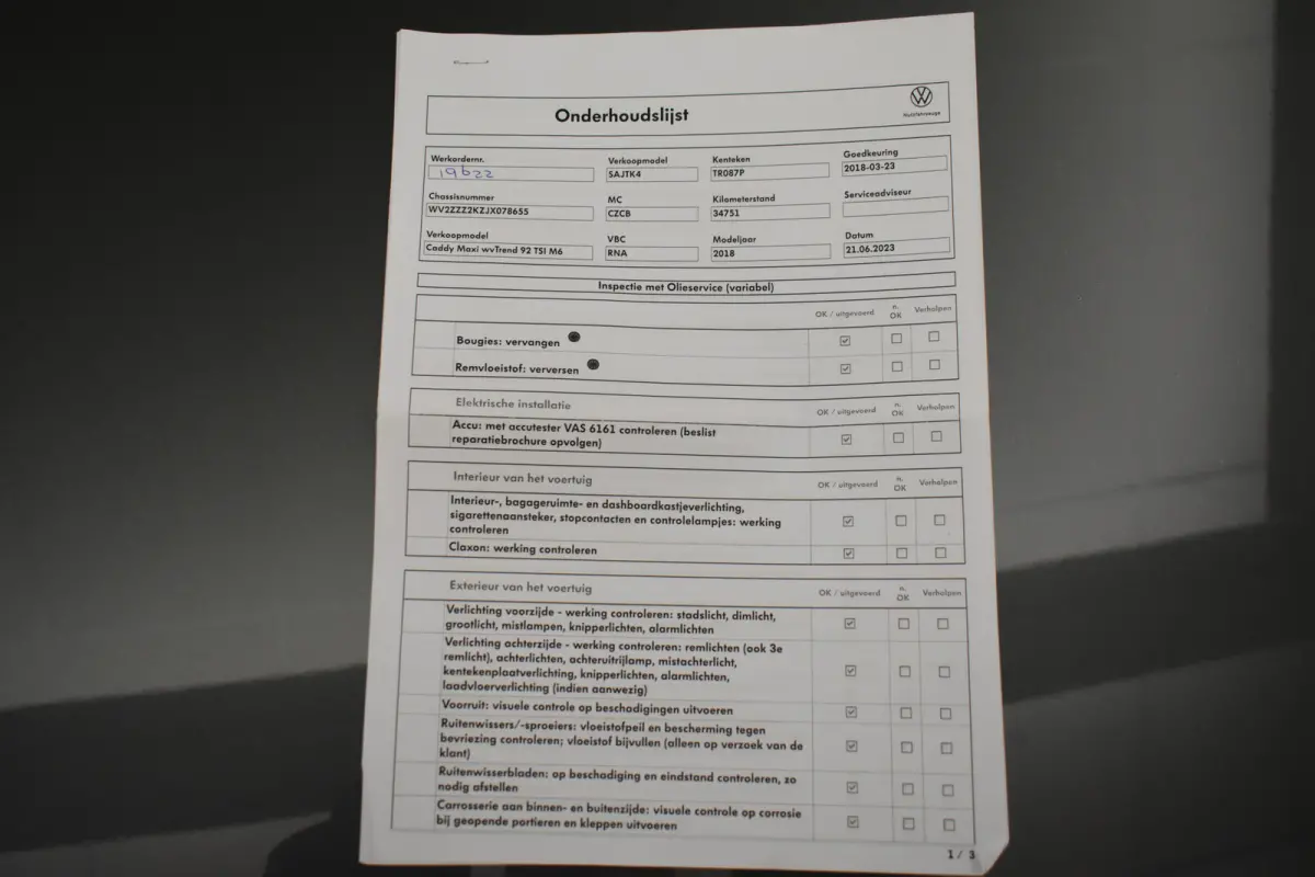 Maxi 1.4 TSI 5+1 Rolstoel auto Bodem Verlaging Navi PDC Climaat Contr