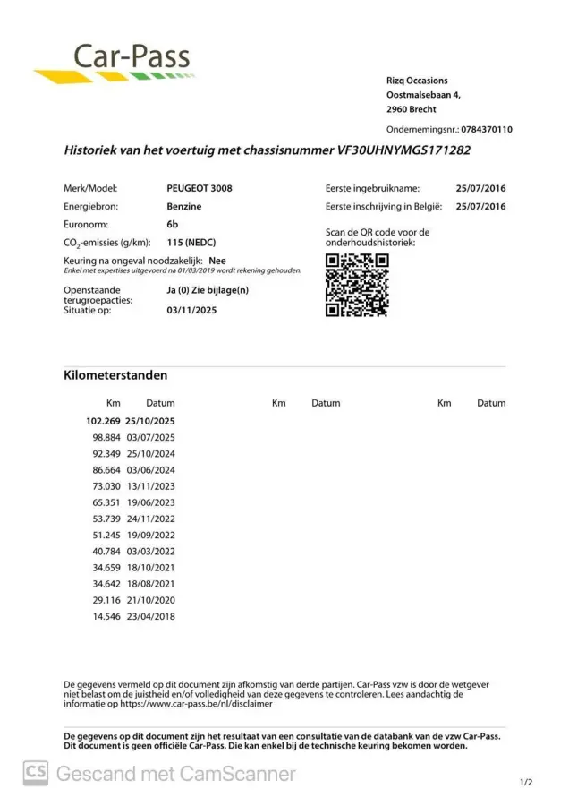 1.2 BENZ | NIEUWE RIEM | TREKHAAK | 1 JAAR GARANTIE