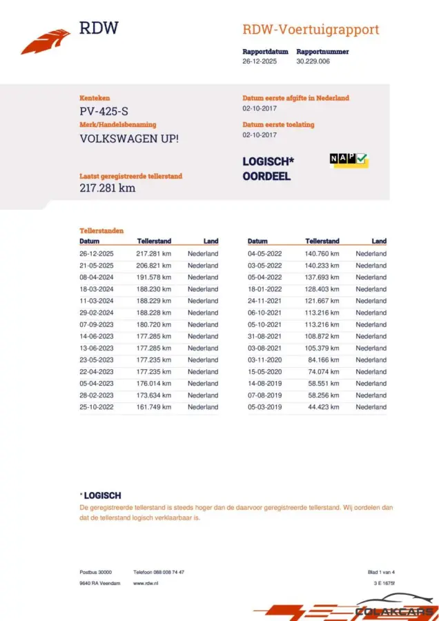 Up! 1.0 BMT high up!|Airco|Cruise|NAP|GARANTIE!|