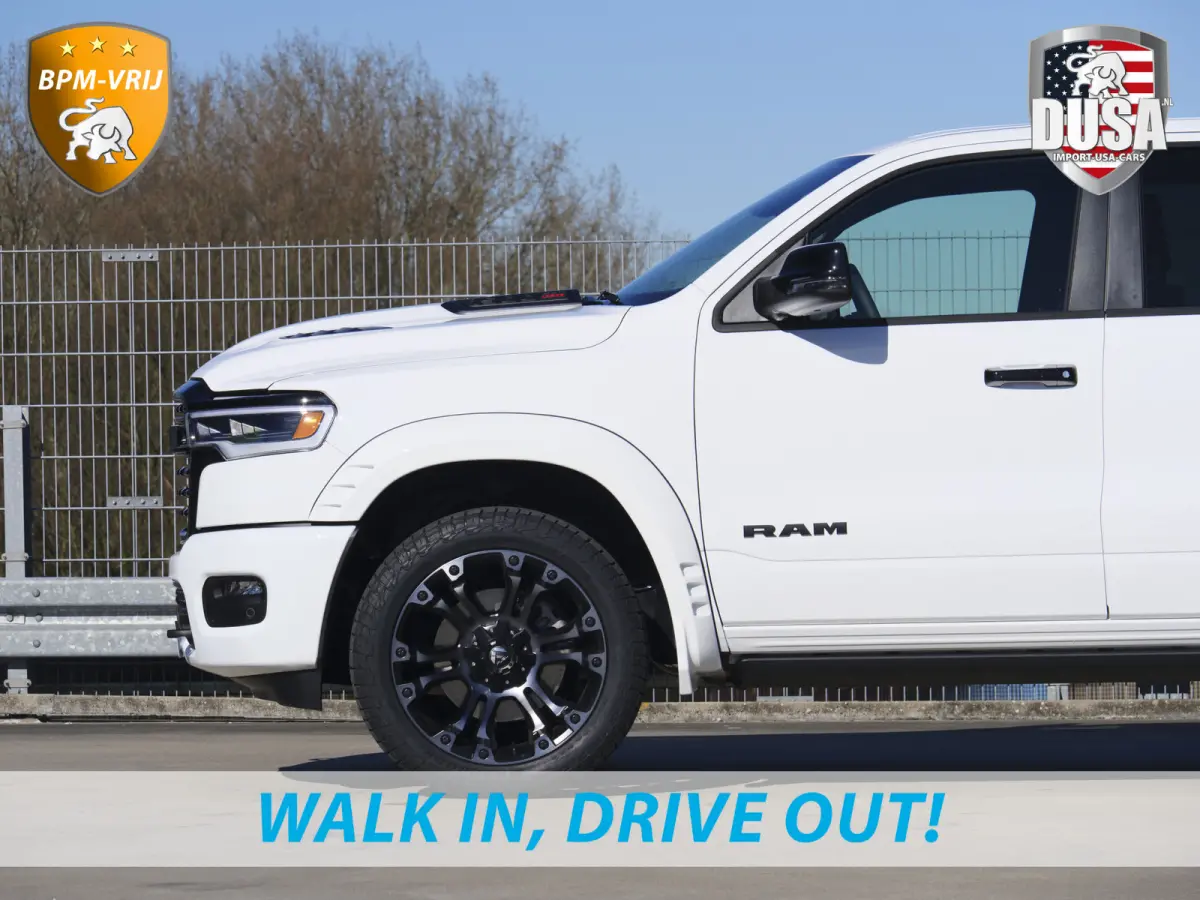 | 1500 | Limited | Night | 3.0L Twin-Turbo I6 | High Output | BPM-VRIJ Passenger Display | 14,4 Touch Screen | Harman Kardon | RAMBOX Getoonde accessoires zijn verkrijgbaar tegen meerprijs