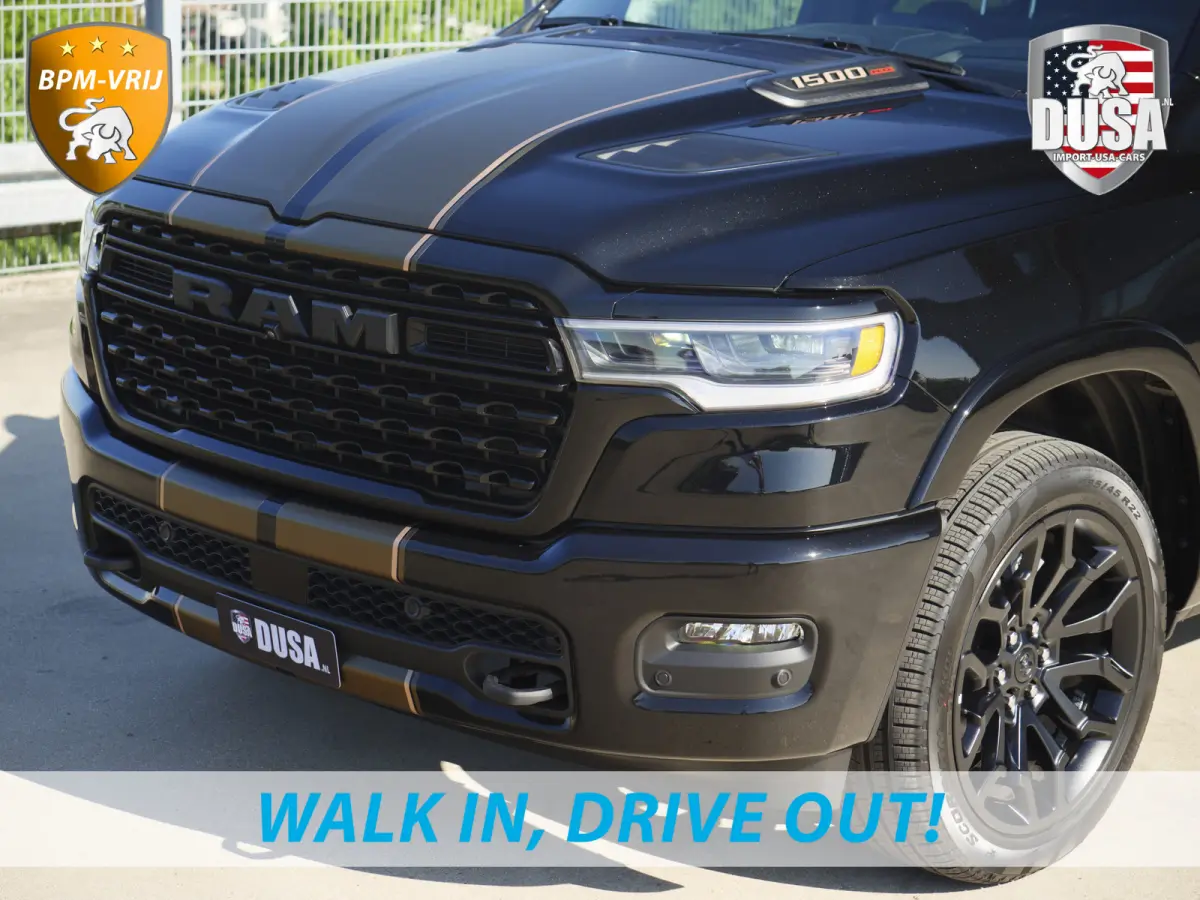 | 1500 | Limited | 3.0L Twin-Turbo I6 | High Output | BPM-VRIJ Passenger Display | 14,4 Touch Screen | RAMBOX Getoonde accessoires zijn verkrijgbaar tegen meerprijs