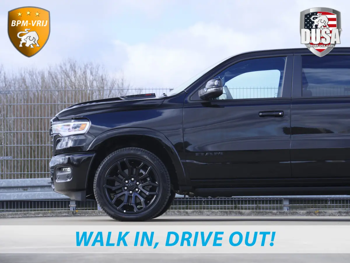 | 1500 | Limited | Night | 3.0L Twin-Turbo I6 | High Output | BPM-VRIJ Passenger Display | 14,4 Touch Screen | Harman Kardon | RAMBOX Getoonde accessoires zijn verkrijgbaar tegen meerprijs