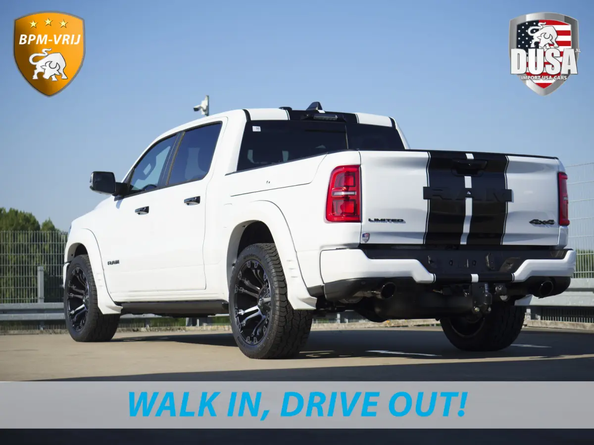 | 1500 | Limited | 3.0L Twin-Turbo I6 | High Output | BPM-VRIJ Passenger Display | 14,4 Touch Screen | RAMBOX Getoonde accessoires zijn verkrijgbaar tegen meerprijs