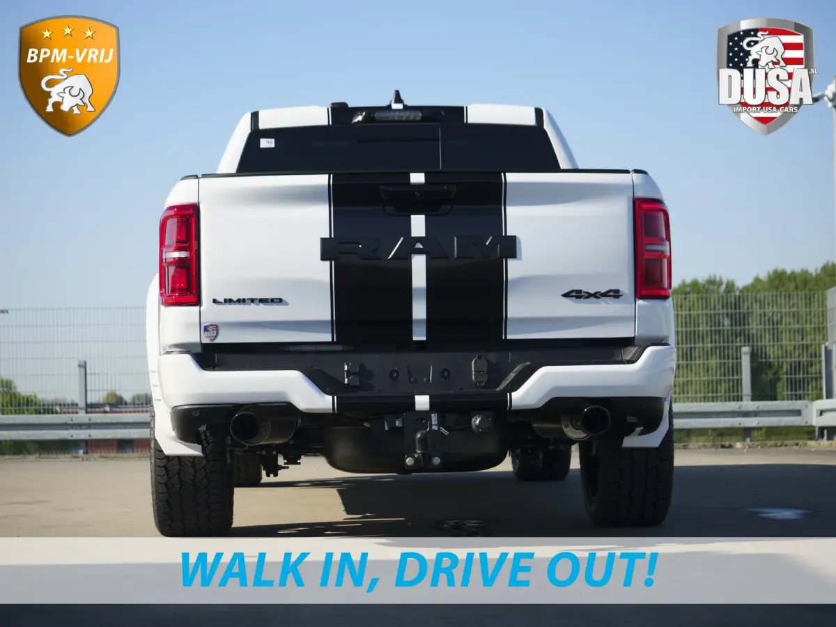 | 1500 | Limited | 3.0L Twin-Turbo I6 | High Output | BPM-VRIJ Passenger Display | 14,4 Touch Screen | RAMBOX Getoonde accessoires zijn verkrijgbaar tegen meerprijs