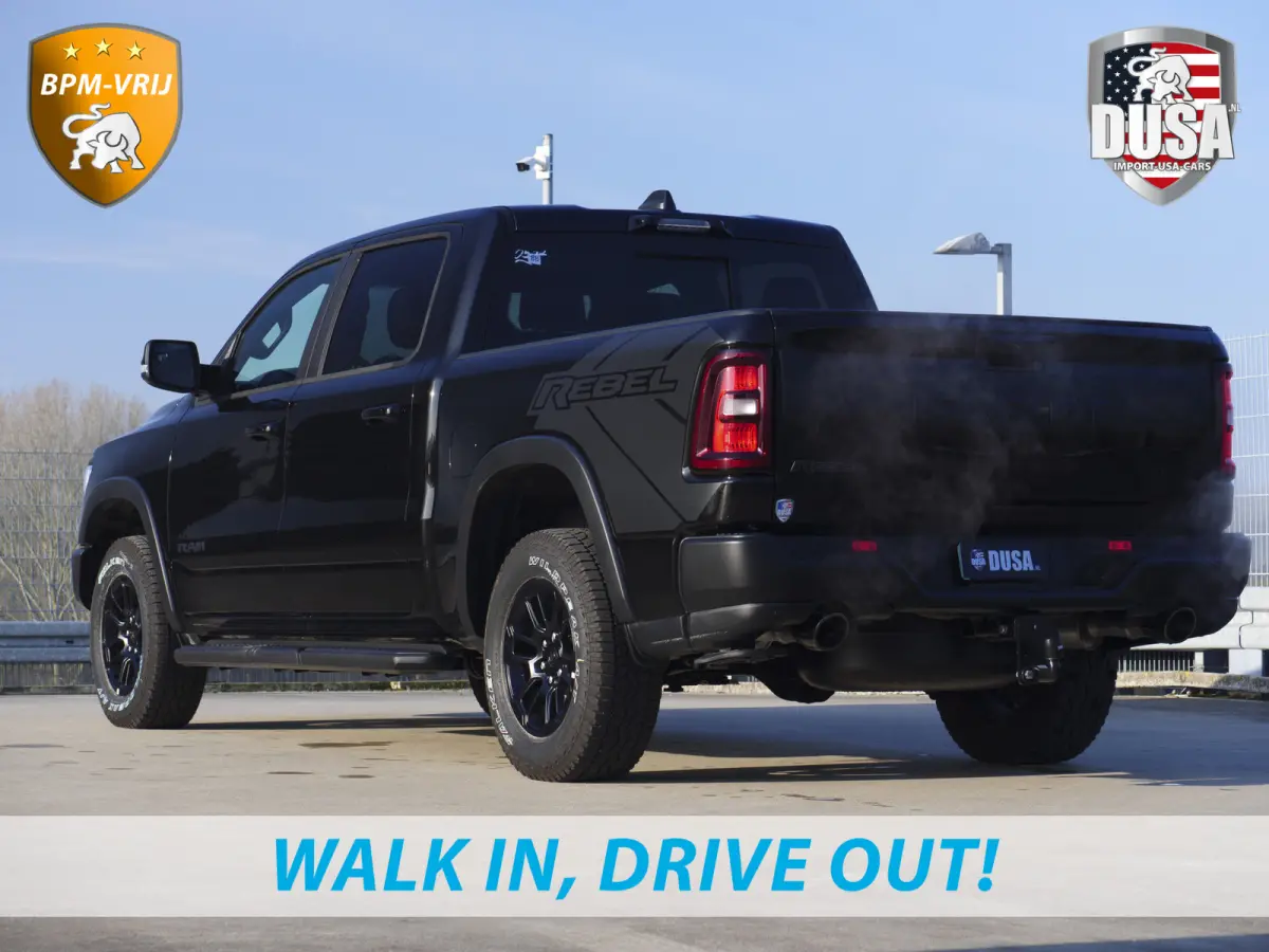 | 1500 | Rebel | Premium | 4x4 | Crew Cab | 3.0L Twin-turbo I6 | BPM-VRIJ 10,2 inch Passenger Screen | Harman Kardon | Getoonde accessoires zijn verkrijgbaar tegen meerprijs