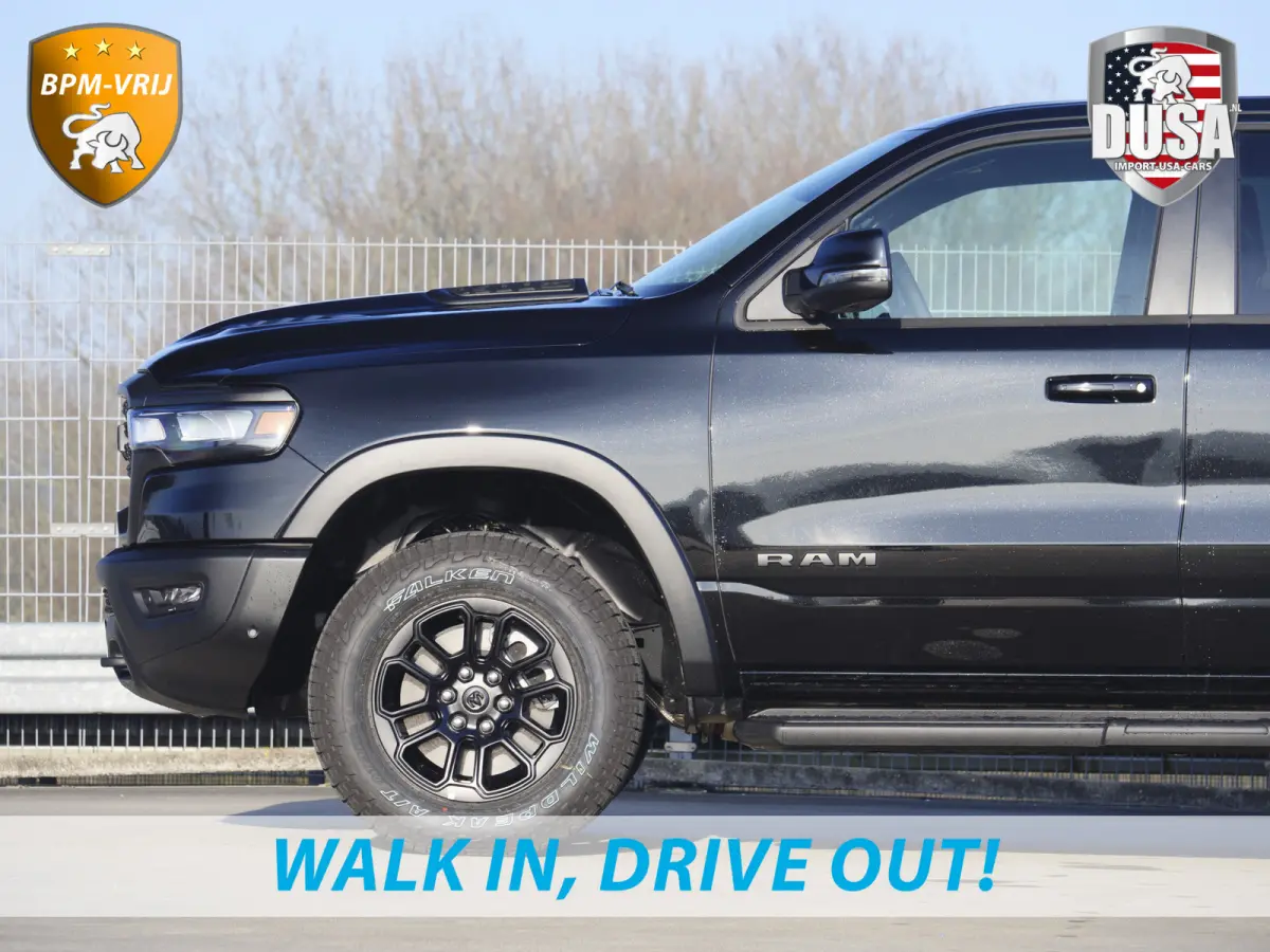 | 1500 | Rebel | Premium | 4x4 | Crew Cab | 3.0L Twin-turbo I6 | BPM-VRIJ 10,2 inch Passenger Screen | Harman Kardon | Getoonde accessoires zijn verkrijgbaar tegen meerprijs