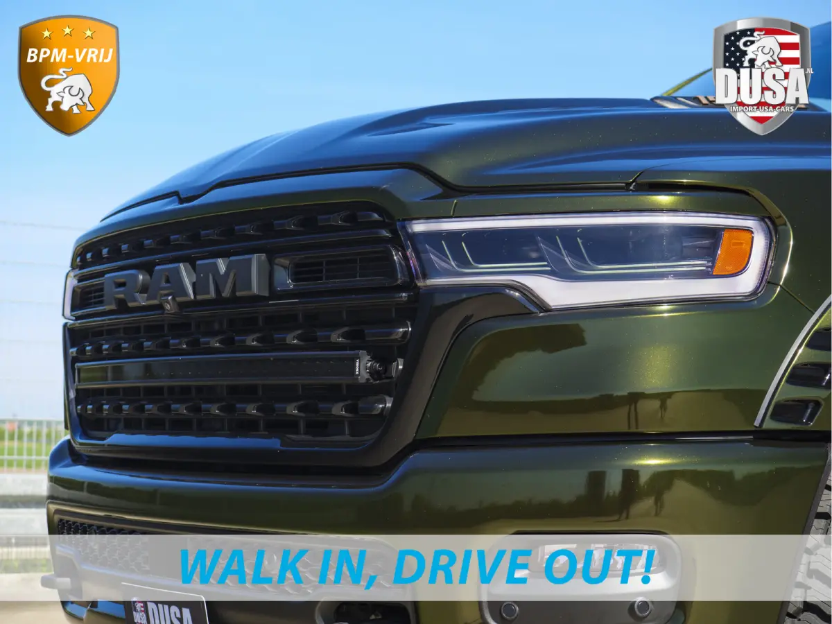 | 1500 | Limited | 3.0L Twin-Turbo I6 | High Output | BPM-VRIJ Passenger Display | 14,4 Touch Screen | Harman Kardon | RAMBOX Getoonde accessoires zijn verkrijgbaar tegen meerprijs