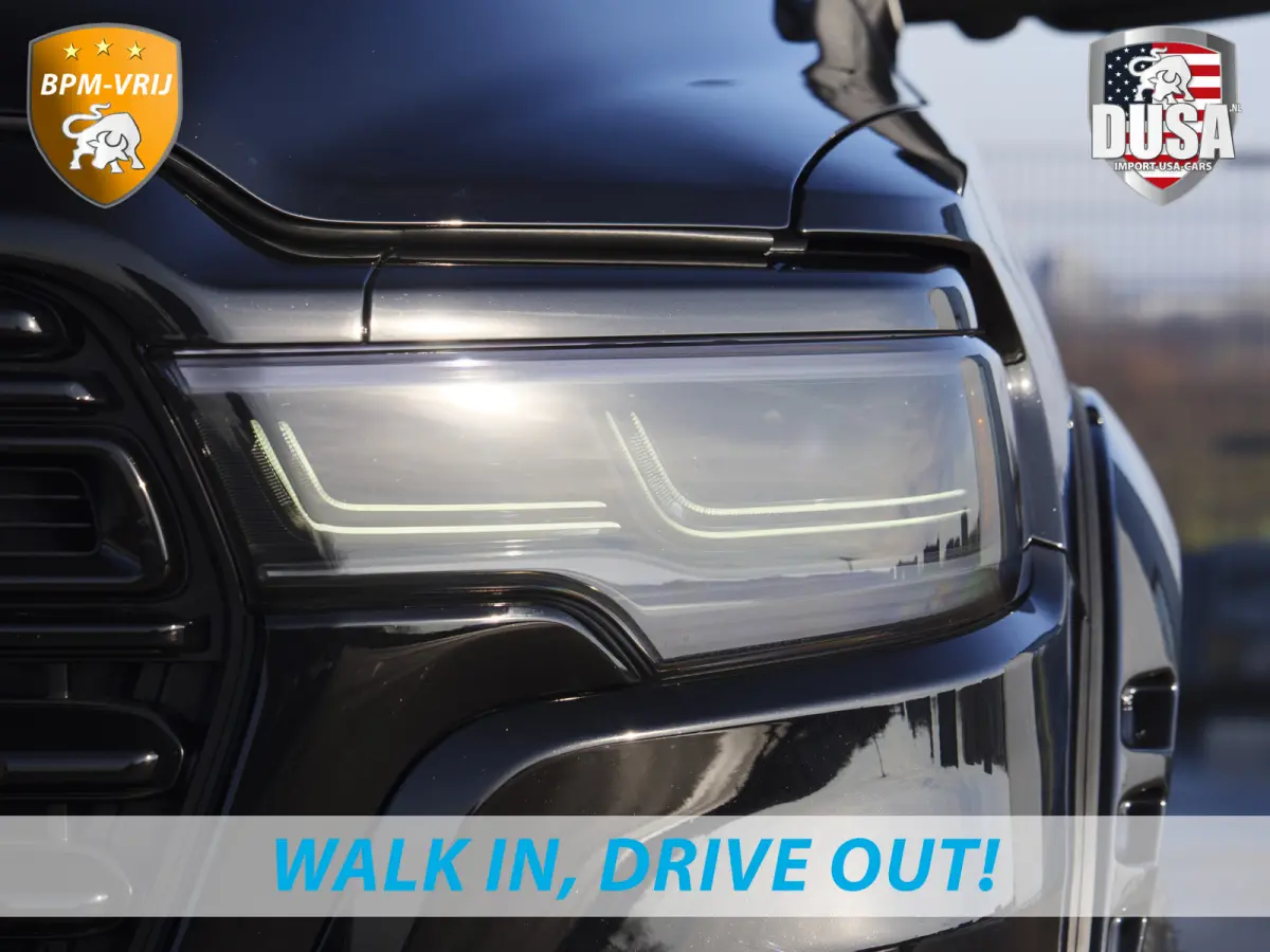 | 1500 | Limited | Night | 3.0L Twin-Turbo I6 | High Output | BPM-VRIJ Passenger Display | 14,4 Touch Screen | Harman Kardon | RAMBOX Getoonde accessoires zijn verkrijgbaar tegen meerprijs
