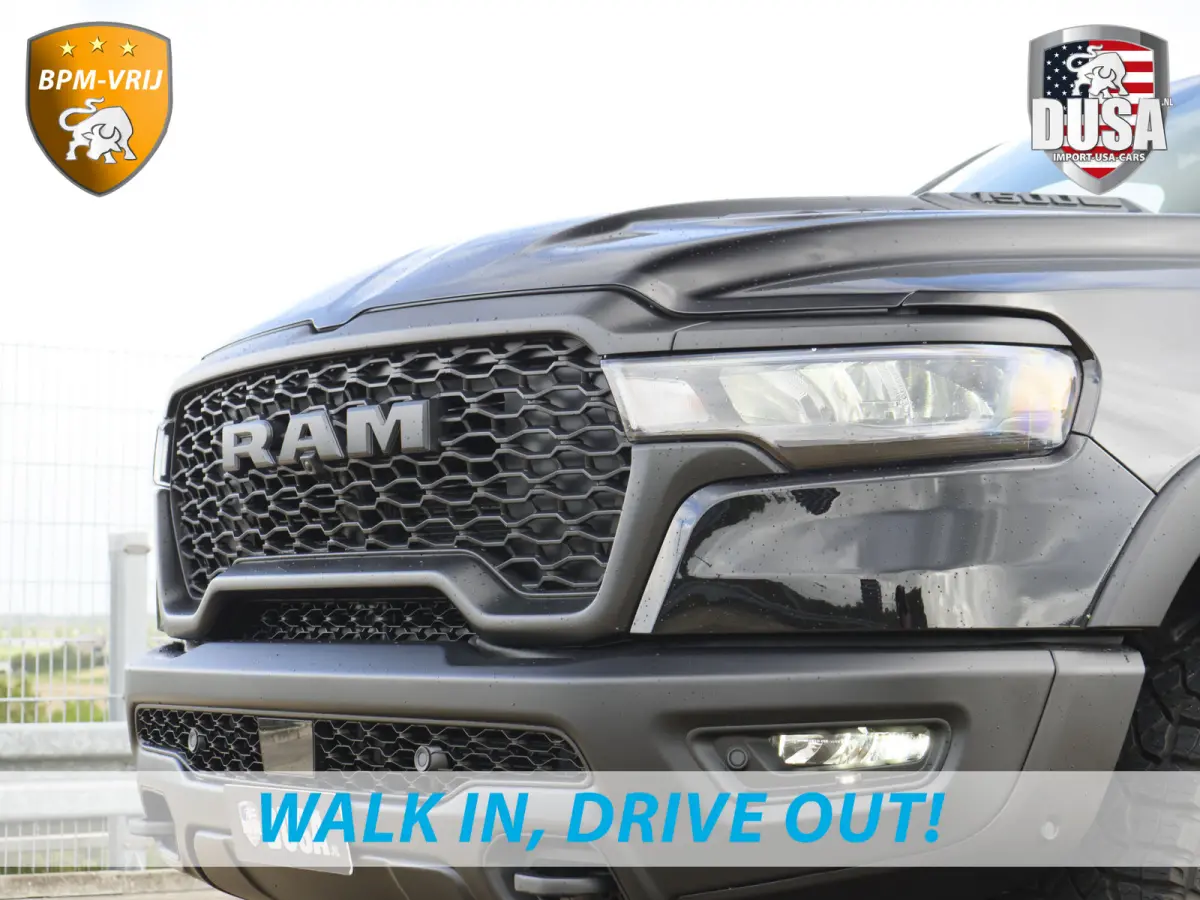 | 1500 | Rebel | Night | 4x4 | Crew Cab | 3.0L Twin-turbo I6 | BPM-VRIJ Pano | Harman Kardon | Leder interieur Getoonde accessoires zijn verkrijgbaar tegen meerprijs
