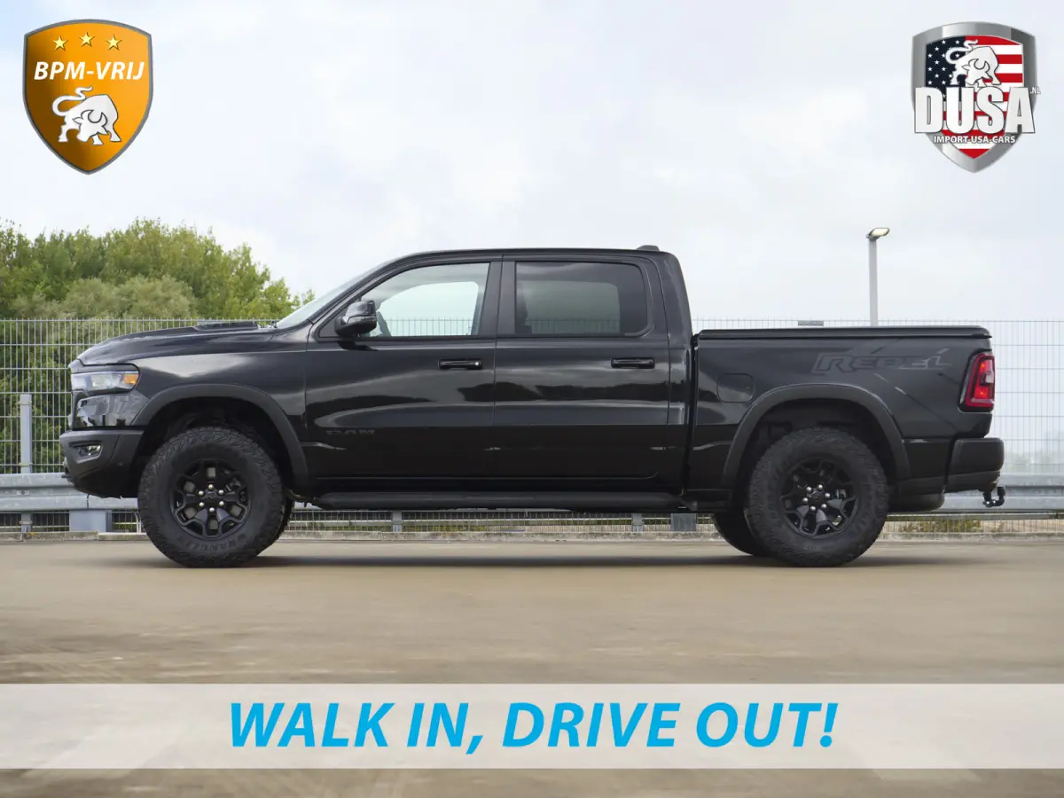 | 1500 | Rebel | Night | 4x4 | Crew Cab | 3.0L Twin-turbo I6 | BPM-VRIJ Pano | Harman Kardon | Leder interieur Getoonde accessoires zijn verkrijgbaar tegen meerprijs