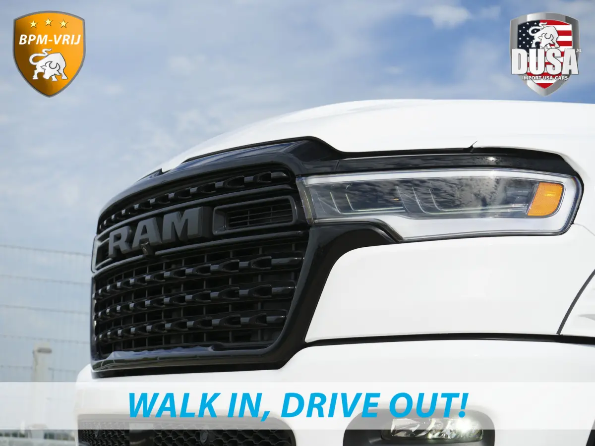 | 1500 | Limited | Night | 3.0L Twin-Turbo I6 | High Output | Passenger Display | 14,4 Touch Screen | Harman Kardon | RAMBOX Getoonde accessoires zijn verkrijgbaar tegen meerprijs
