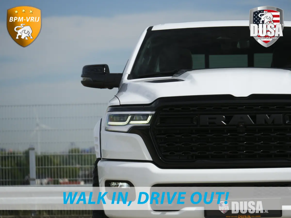 | 1500 | Limited | Night | 3.0L Twin-Turbo I6 | High Output | Passenger Display | 14,4 Touch Screen | Harman Kardon | RAMBOX Getoonde accessoires zijn verkrijgbaar tegen meerprijs