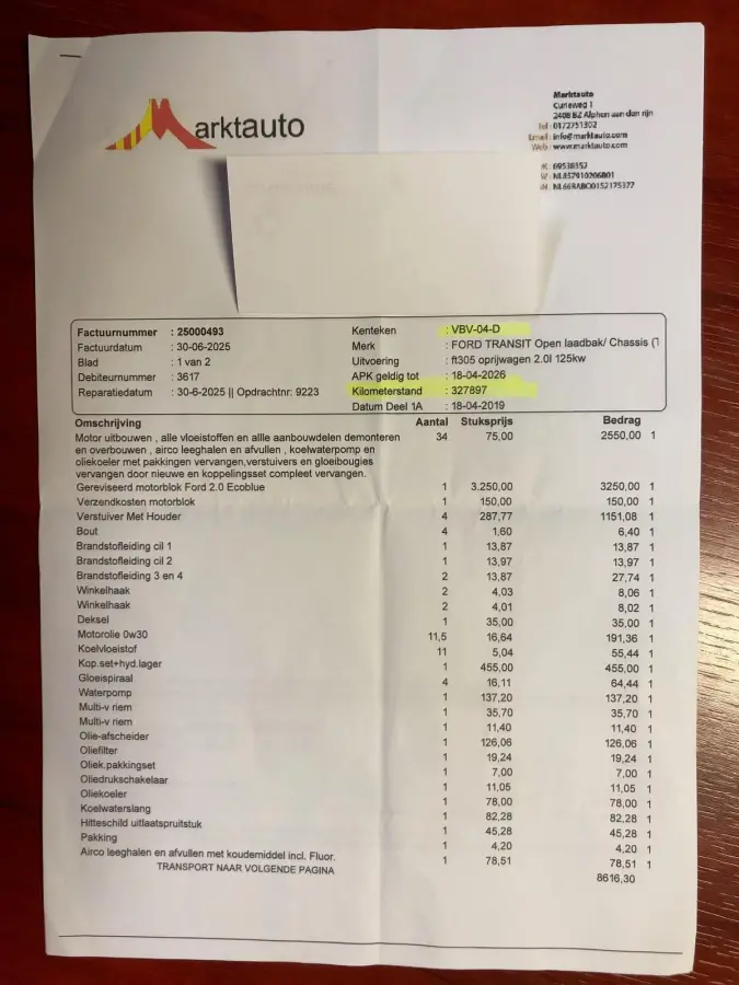 2.0 TDCI 170 pk Autotransporter Airco, Luchtvering, Trekhaak 2.800 kg, Dubbel lucht achter, 3-Zits