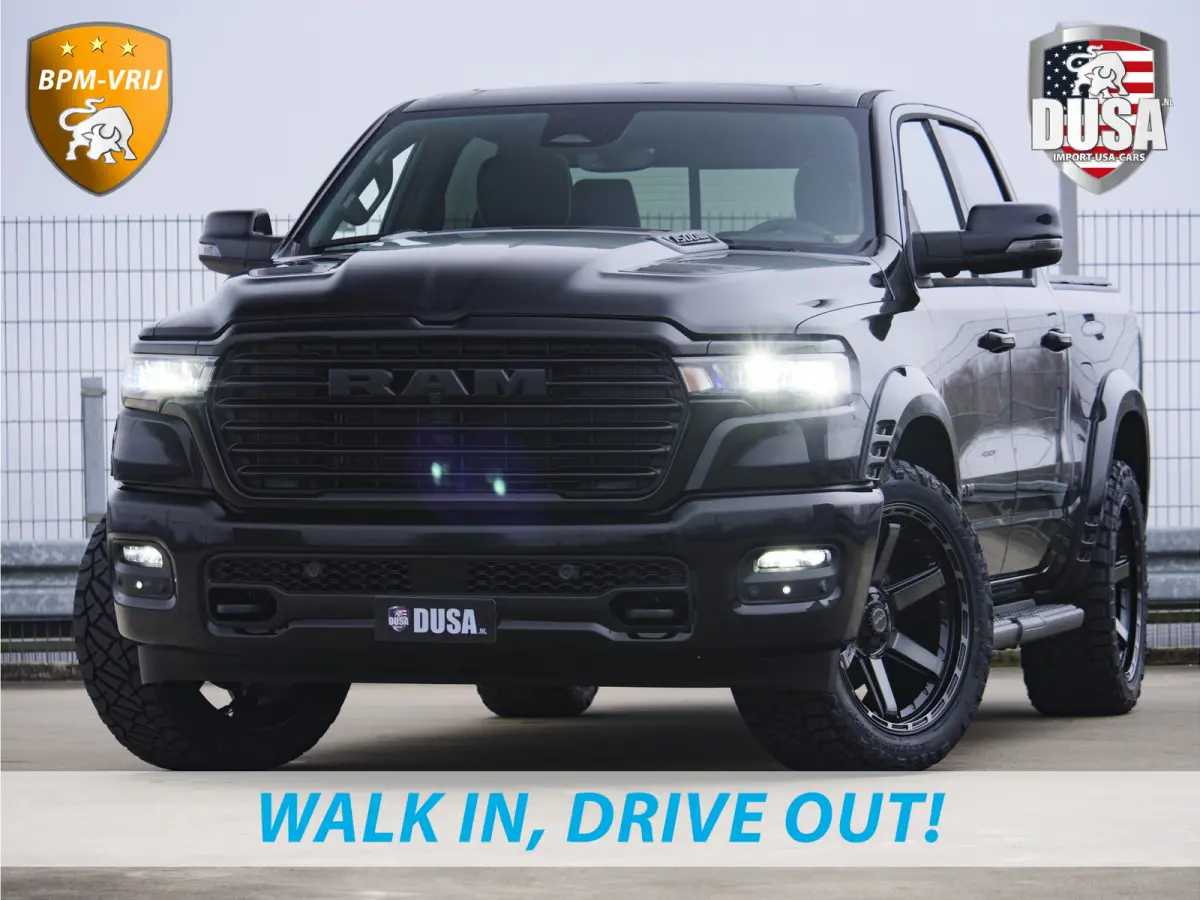 1500 | Laramie | Night | 3.0L I6 Hurricane | 4X4 | BPM-VRIJ | 14,4-inch Touchscreen | Passenger Display | Getoonde accessoires zijn verkrijgbaar tegen meerprijs