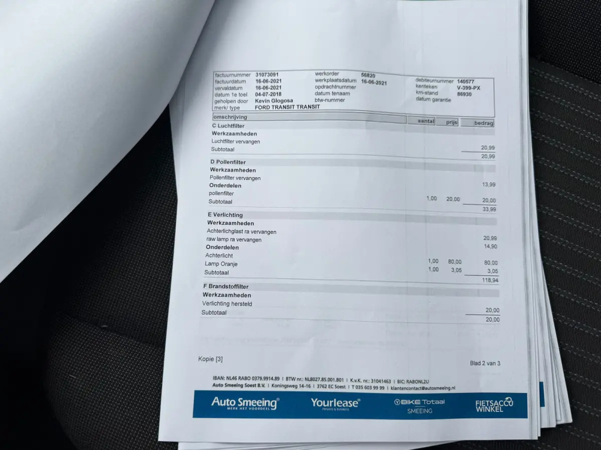 350 2.0 TDCI L4H4 Trend 100% Onderhouden Navigatie Airco