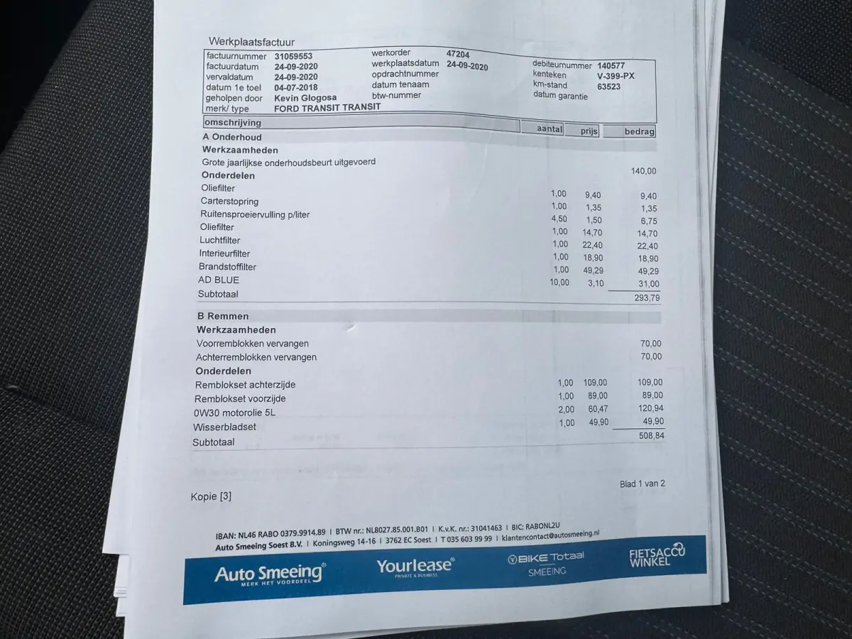 350 2.0 TDCI L4H4 Trend 100% Onderhouden Navigatie Airco