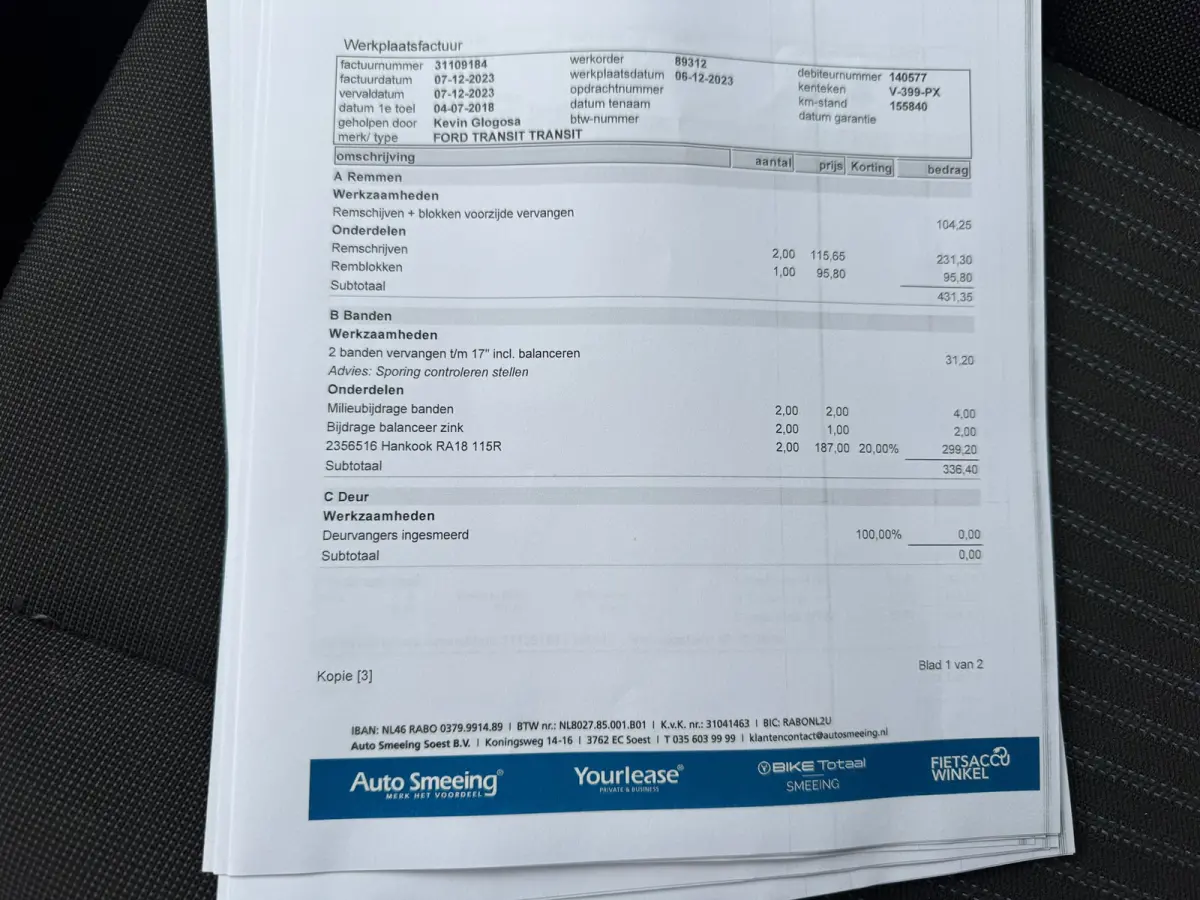 350 2.0 TDCI L4H4 Trend 100% Onderhouden Navigatie Airco