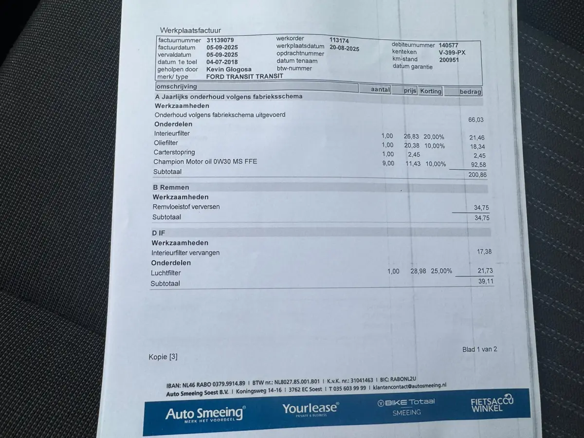 350 2.0 TDCI L4H4 Trend 100% Onderhouden Navigatie Airco