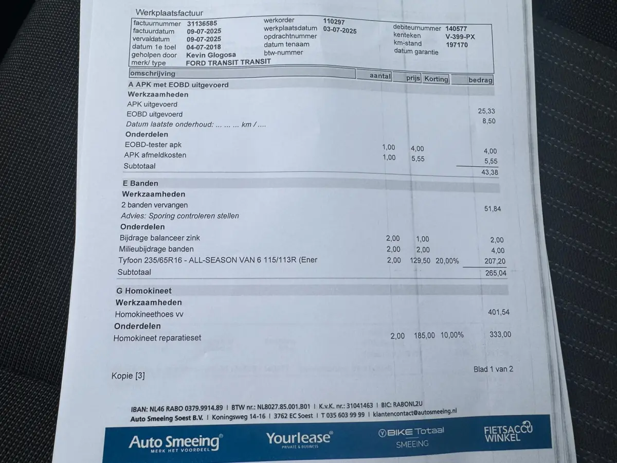 350 2.0 TDCI L4H4 Trend 100% Onderhouden Navigatie Airco