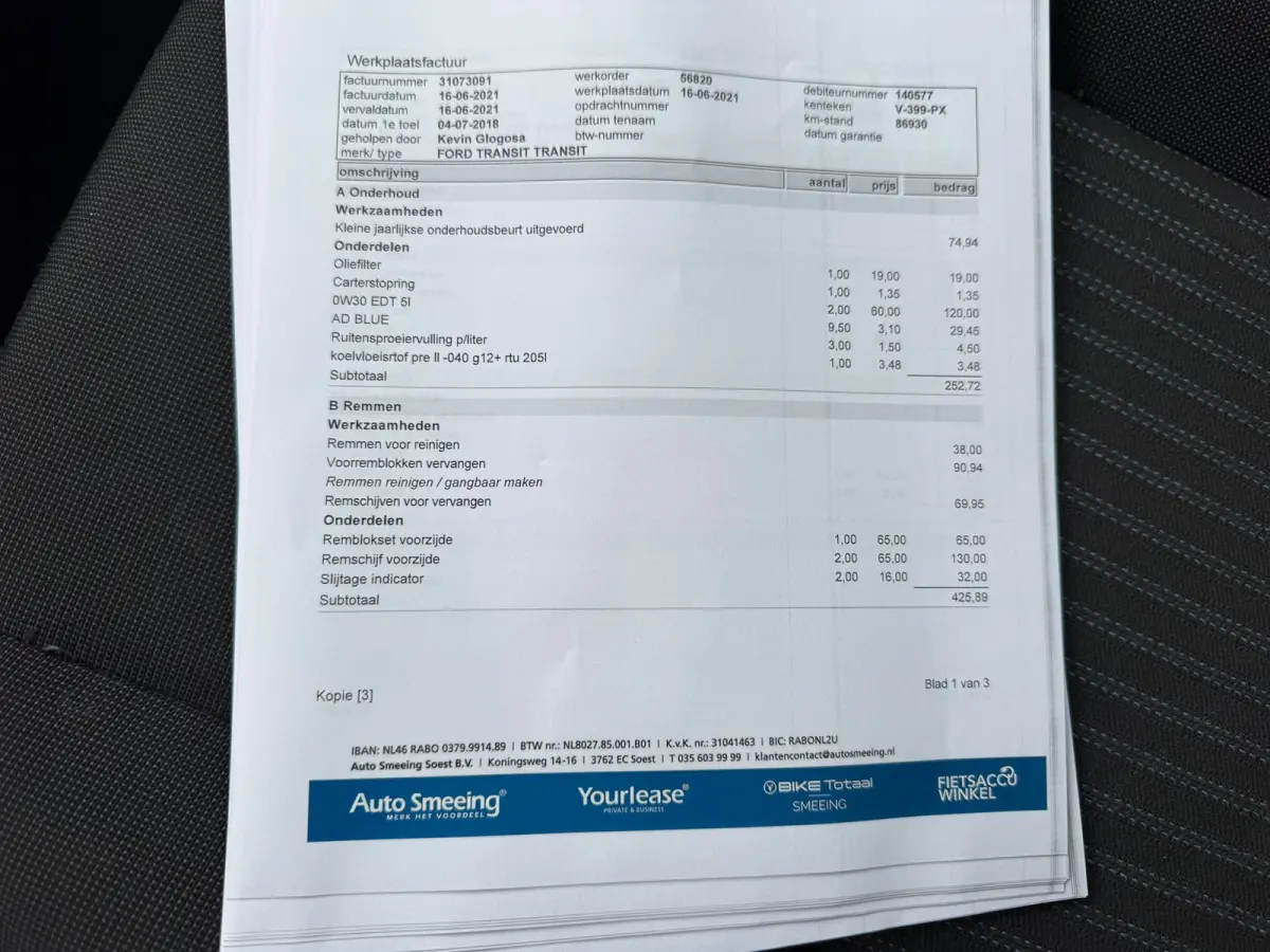 350 2.0 TDCI L4H4 Trend 100% Onderhouden Navigatie Airco