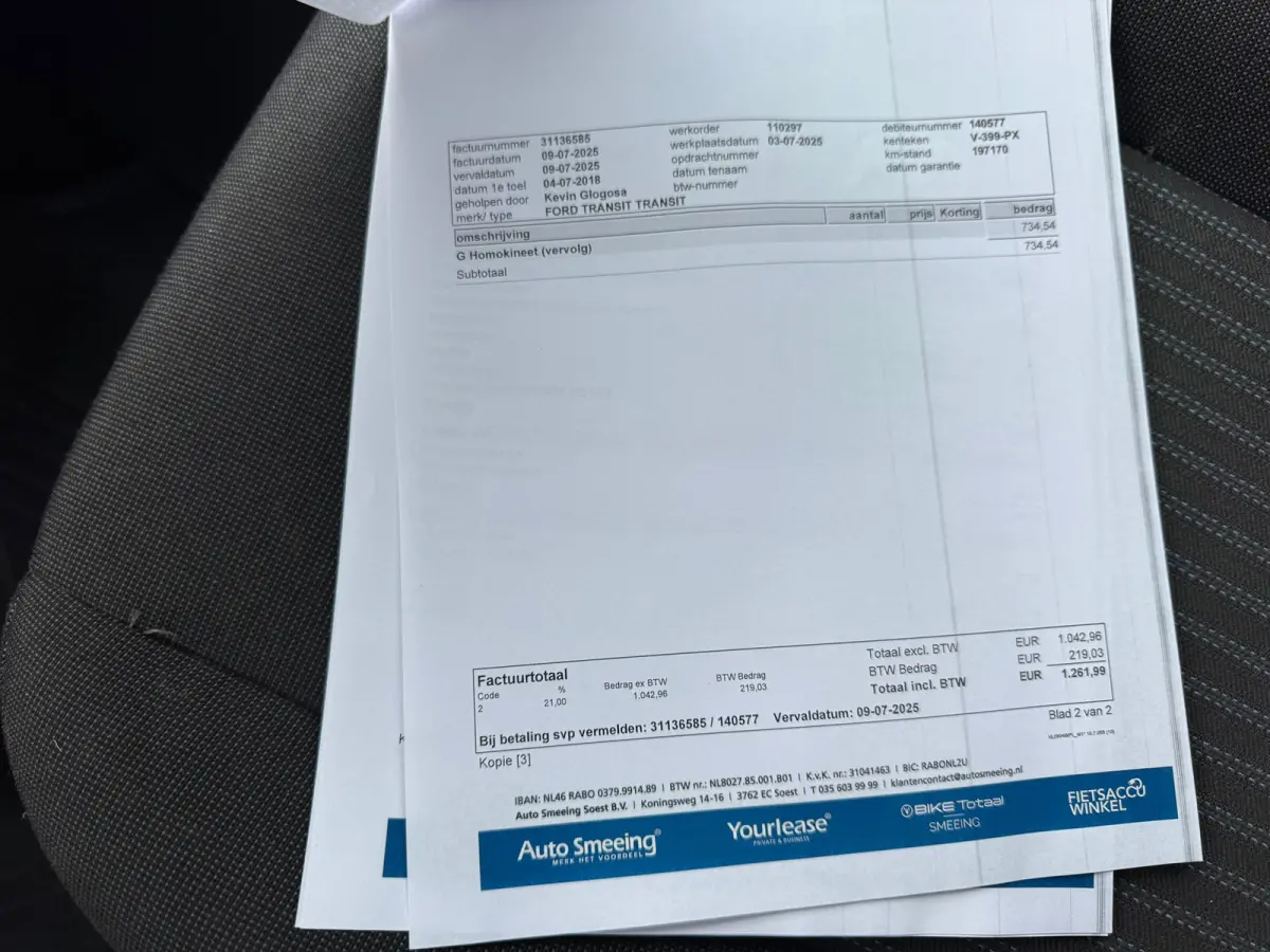 350 2.0 TDCI L4H4 Trend 100% Onderhouden Navigatie Airco