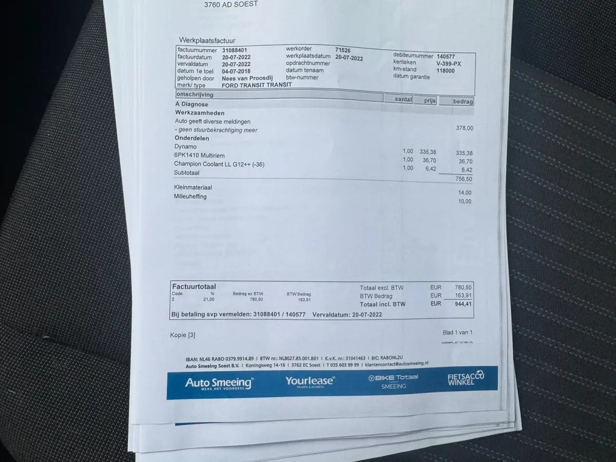 350 2.0 TDCI L4H4 Trend 100% Onderhouden Navigatie Airco