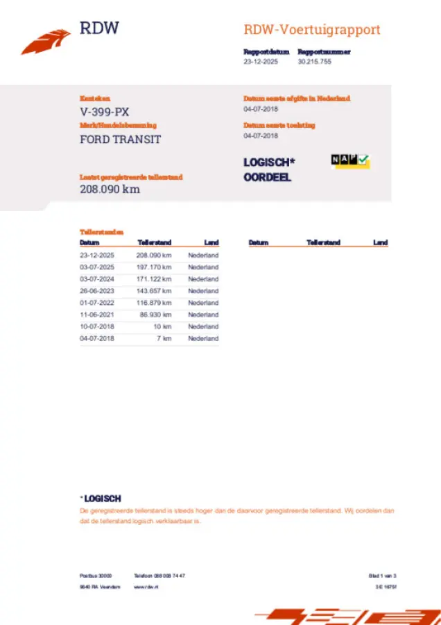 350 2.0 TDCI L4H4 Trend 100% Onderhouden Navigatie Airco