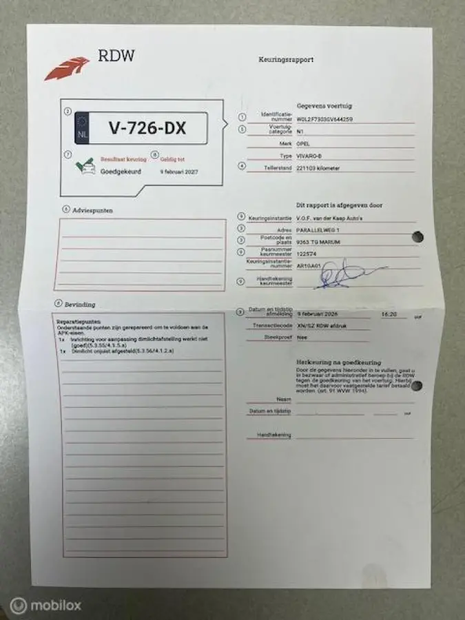 bestel 1.6 CDTI L1H1 Sport EcoFlex NIEUWE APK TOT 10-02-2027 lichte schade