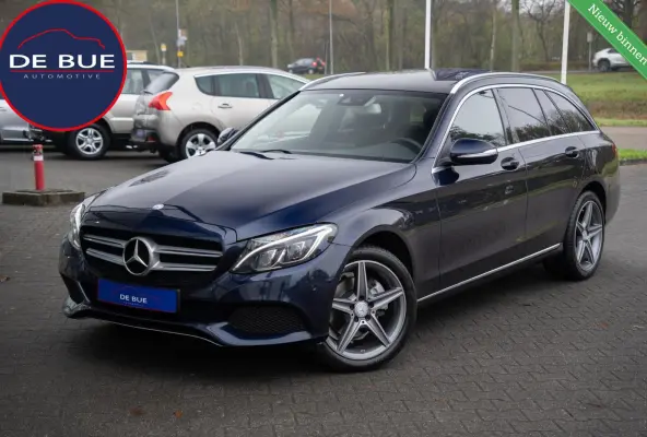 220 CDI 4Matic|Prestige AMG|Burmester|Trekhaak|Panoramadak|Leder|Stoel Ventilatie / Verwarming|Cavansite Blue|Volledig Onderhouden
