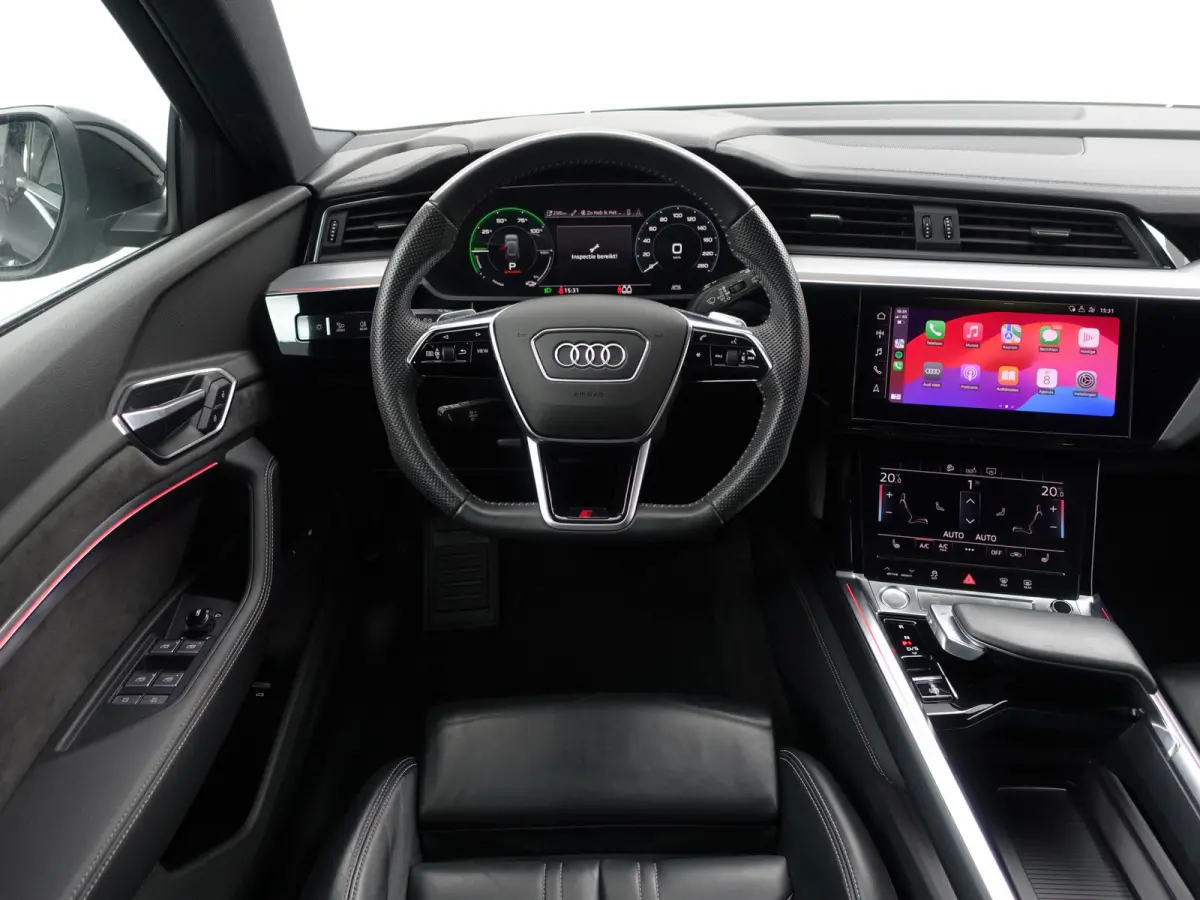 e-tron 55 quattro advanced 95 kWh- Panoramadak, CarPlay, Ada Cruise, Sfeerverlichting, Camera, Memory, Design Leder Interieur
