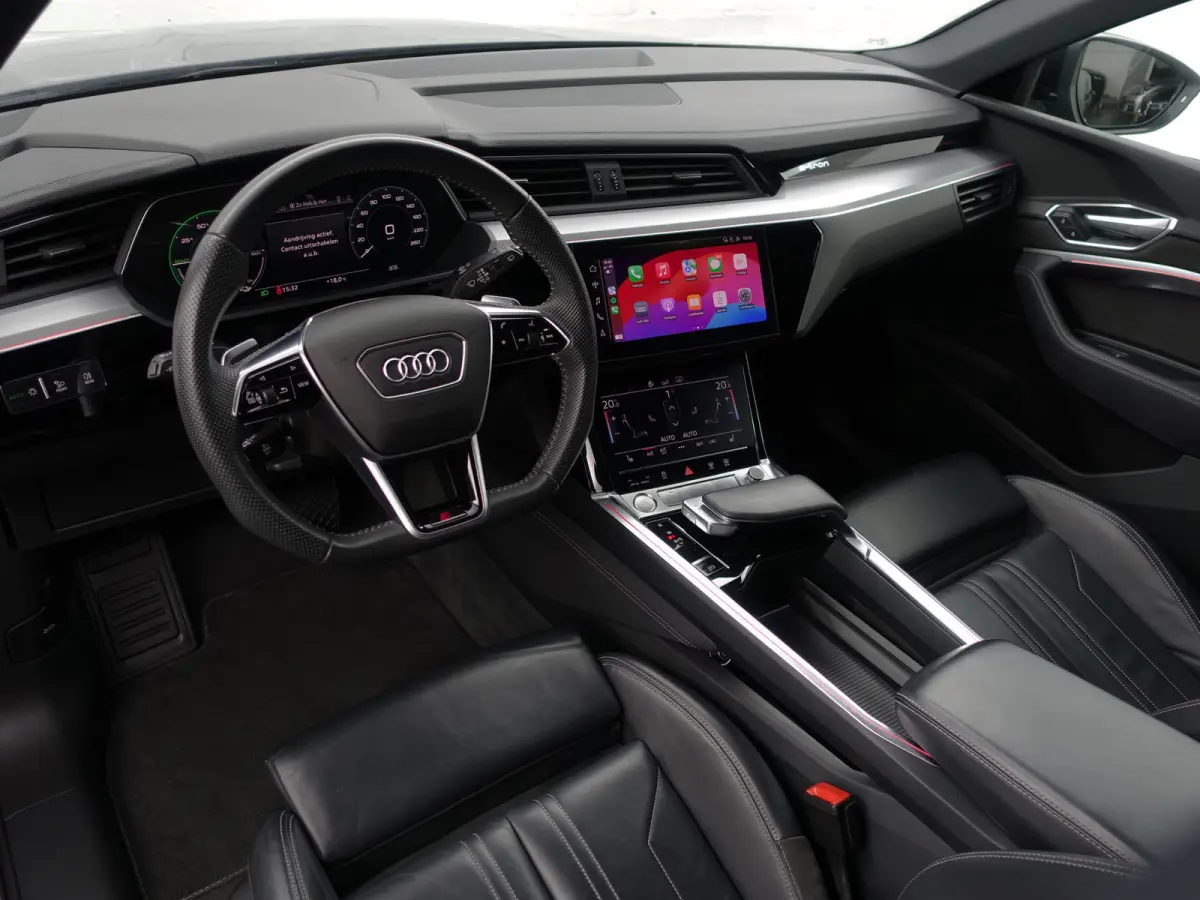 e-tron 55 quattro advanced 95 kWh- Panoramadak, CarPlay, Ada Cruise, Sfeerverlichting, Camera, Memory, Design Leder Interieur