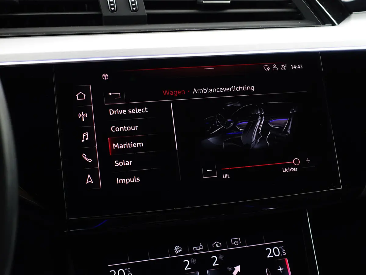 e-tron 55 quattro advanced 95 kWh- SOH 91%, Bang Olufsen, 2x Laadpoort, Camera Spiegels, 360 Camera, Panoramadak