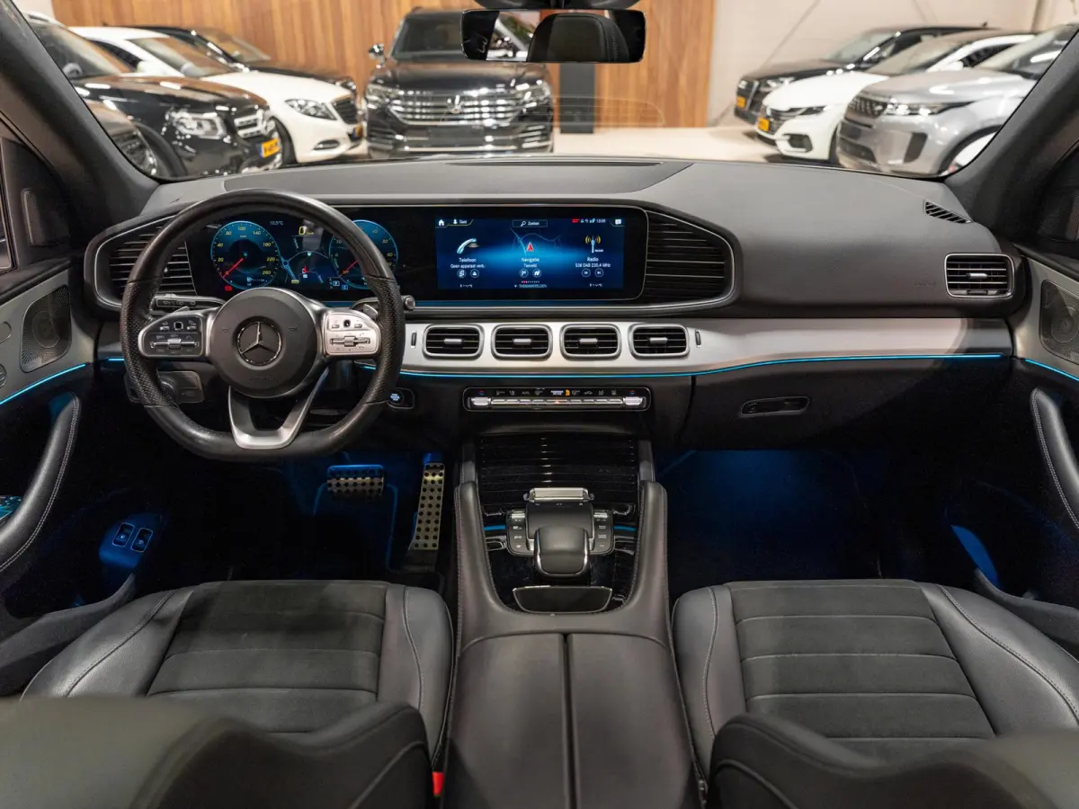 350 e 4MATIC Premium Plus AMG Line, Pano, Night Pakket, Burmester, 360 Cam, Luchtvering, Ambiënte Light