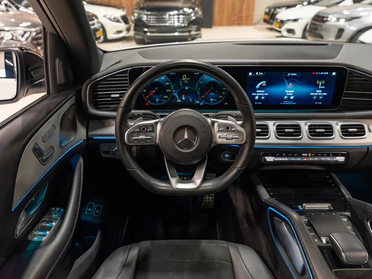 350 e 4MATIC Premium Plus AMG Line, Pano, Night Pakket, Burmester, 360 Cam, Luchtvering, Ambiënte Light